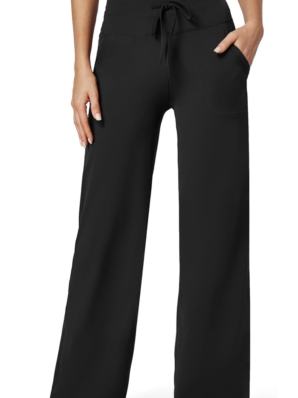 Iuga Women's small 29 inch inseam Black Wide-Leg yoga Pants